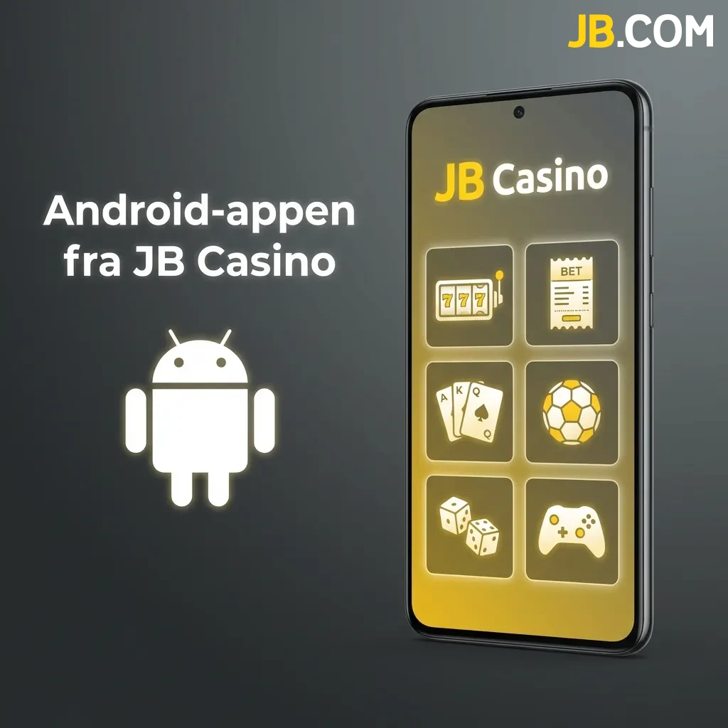 JB Casino Android app download screen showing free casino gaming and betting options for mobile devices