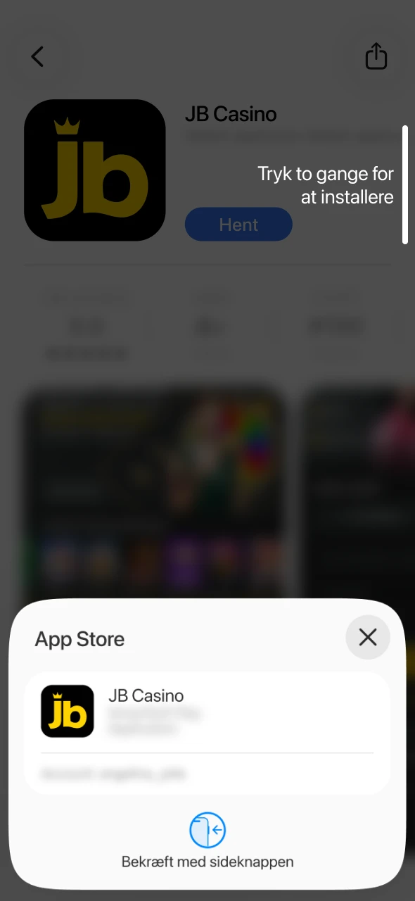 Bekræft installationen med Face ID eller Touch ID på iOS.