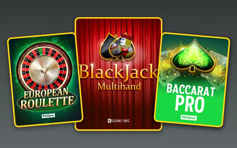 Play classic table games with real stakes at JB Casino.