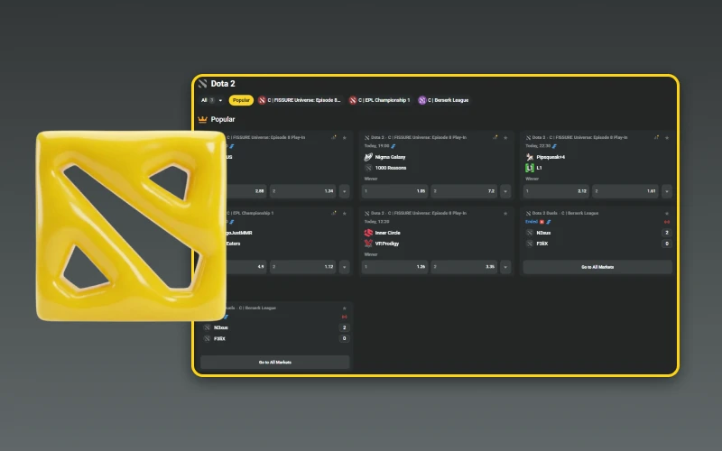 JB tilbyder Dota 2-betting med omfattende markeder og live odds.