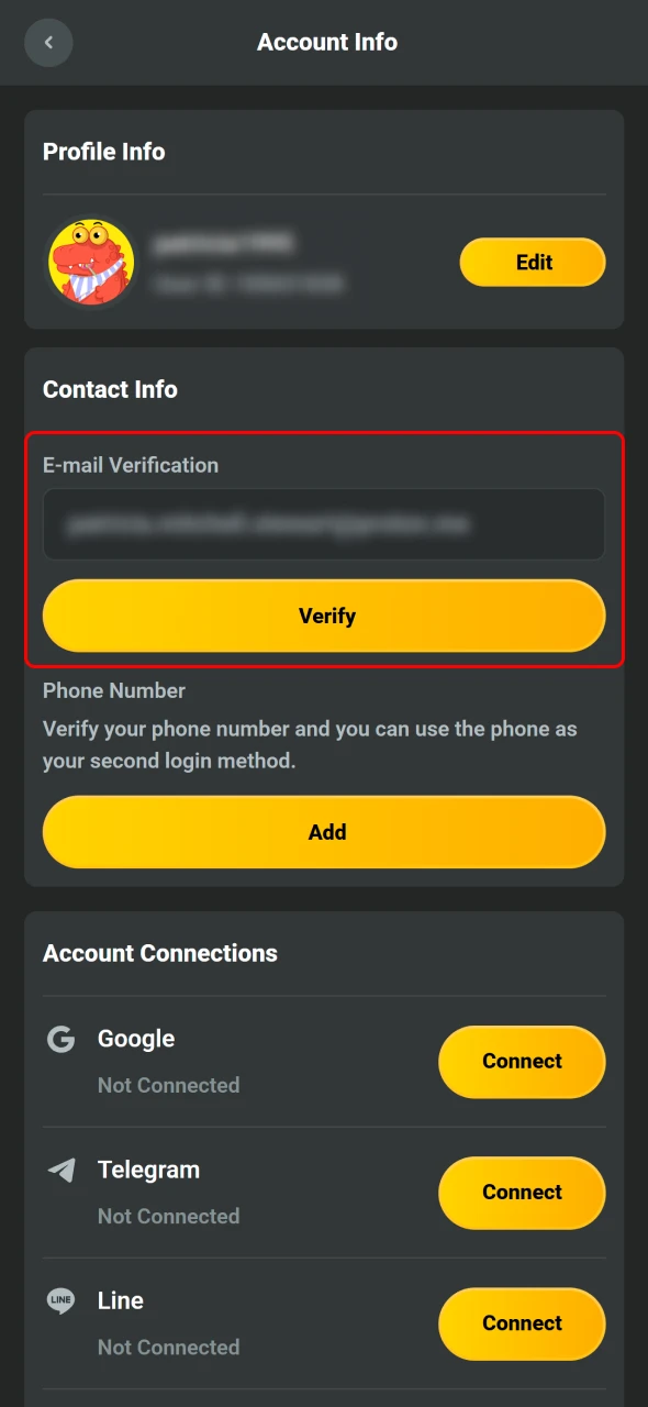 Verify your account securely through the JB iOS App.