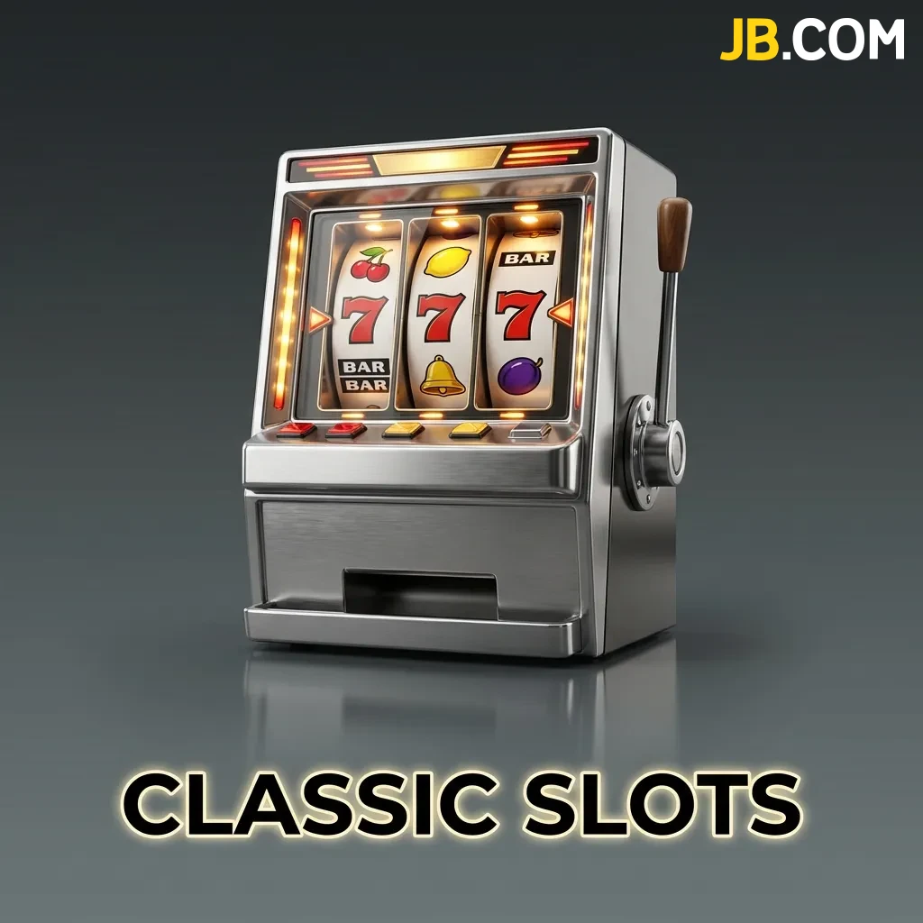 Three-reel classic slot machine displaying traditional fruit symbols, sevens, and bars on a single payline