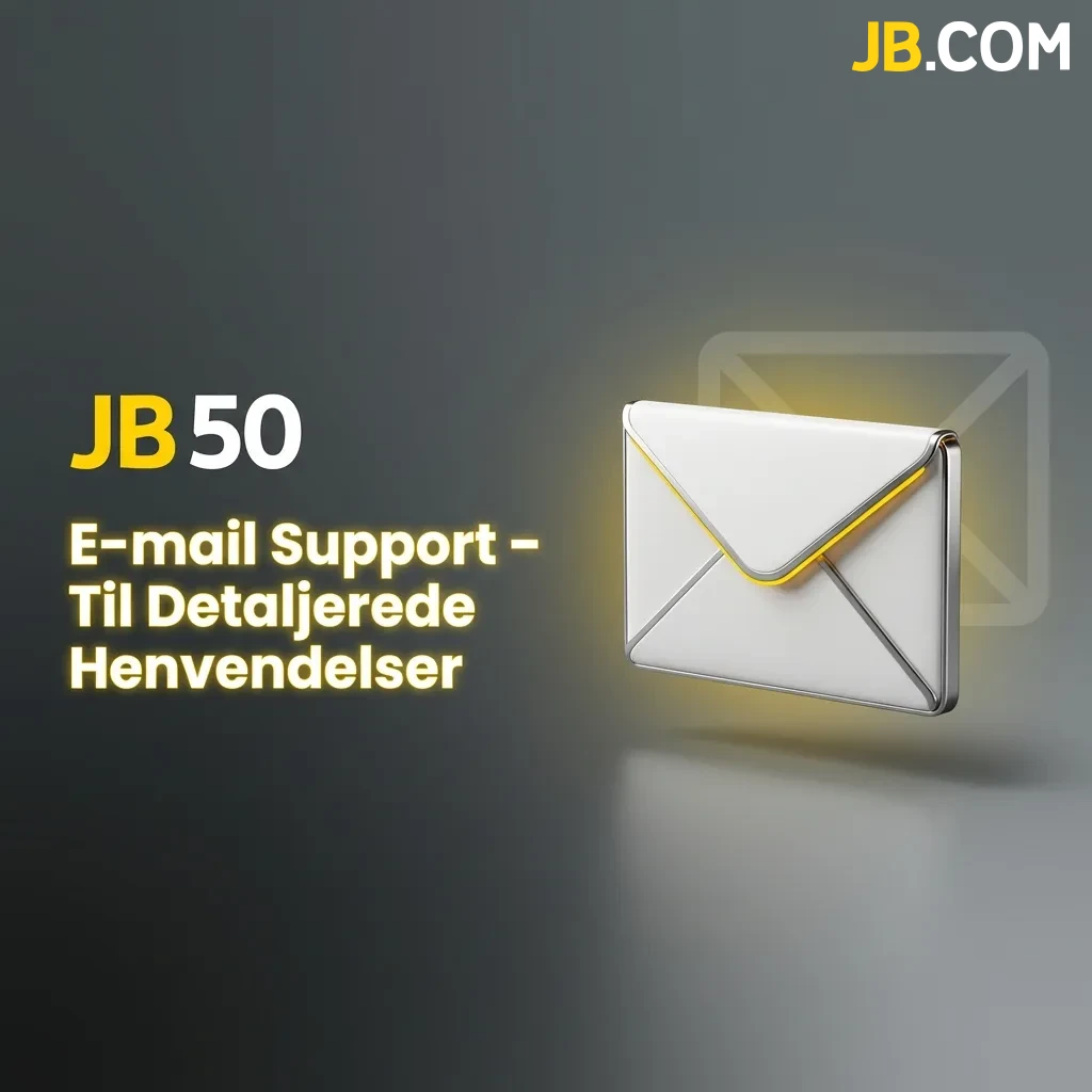 Email support interface for JB Casino showing how to send detailed inquiries with documents and screenshots.