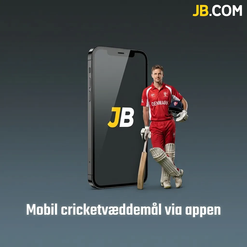 Person using smartphone to place cricket bets on JB Casino's mobile progressive web app interface