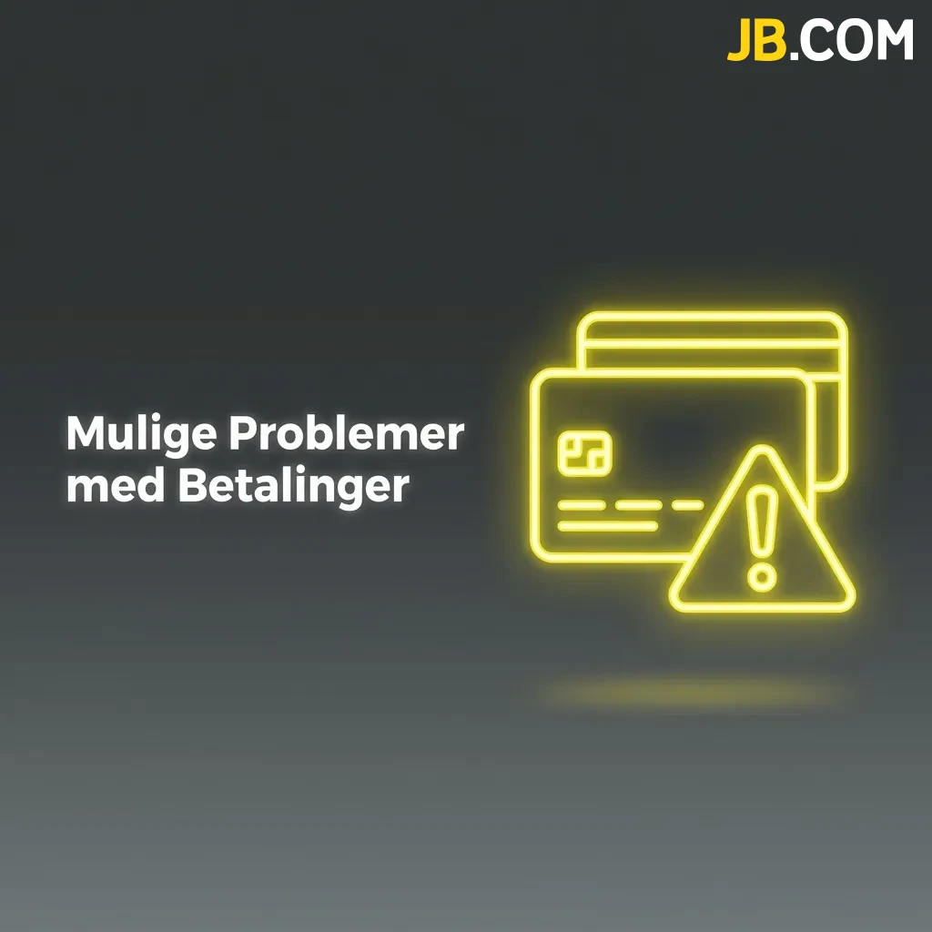 Danish text showing common payment issues: delayed deposits, wrong wallet addresses, verification requirements, and technical errors.