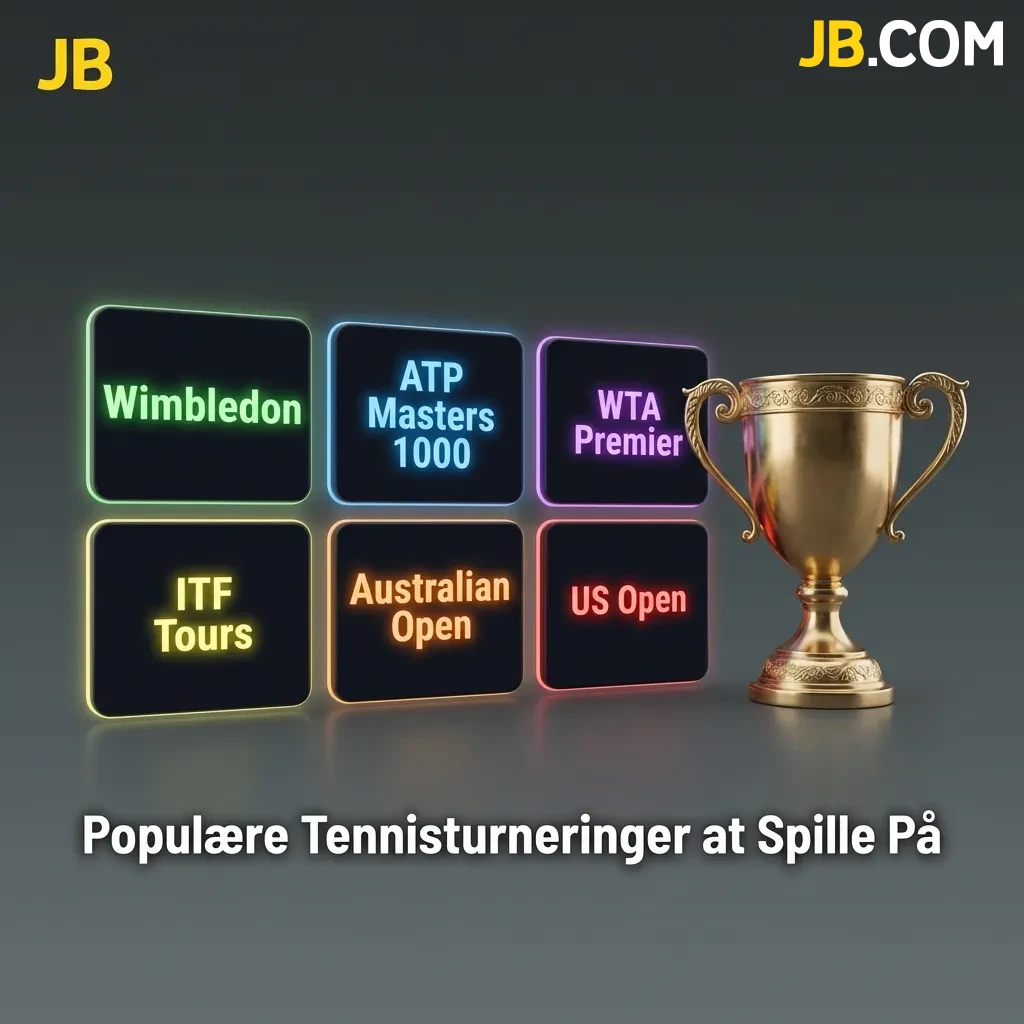 Tennis court with Grand Slam tournaments including Australian Open, French Open, Wimbledon, and US Open betting options