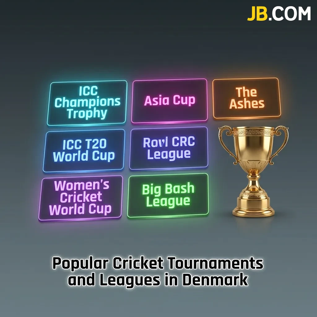 Cricket fans betting on global tournaments including World Cup, T20, The Ashes, and IPL at JB Casino