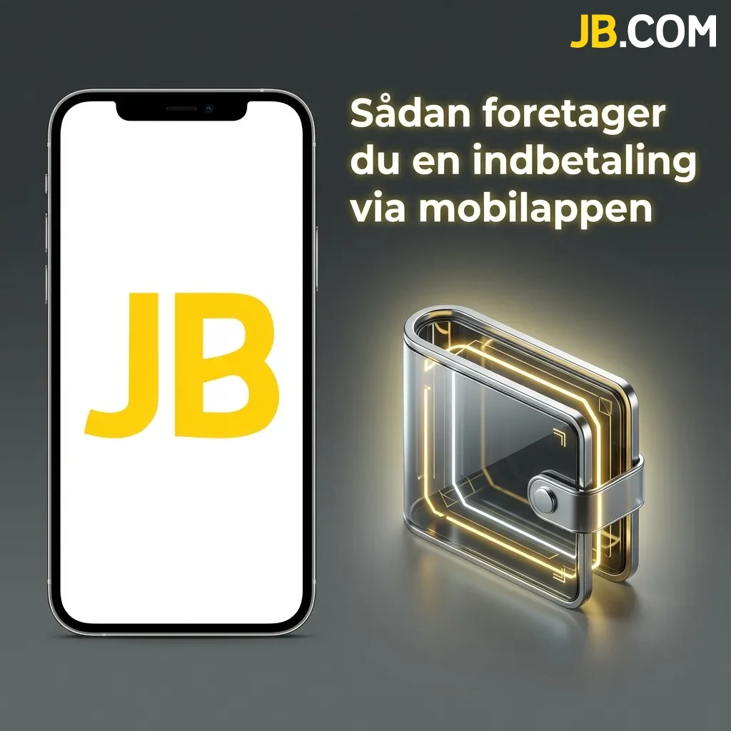 Step-by-step guide showing how to deposit money on JB Casino mobile app with payment options like Visa and MobilePay