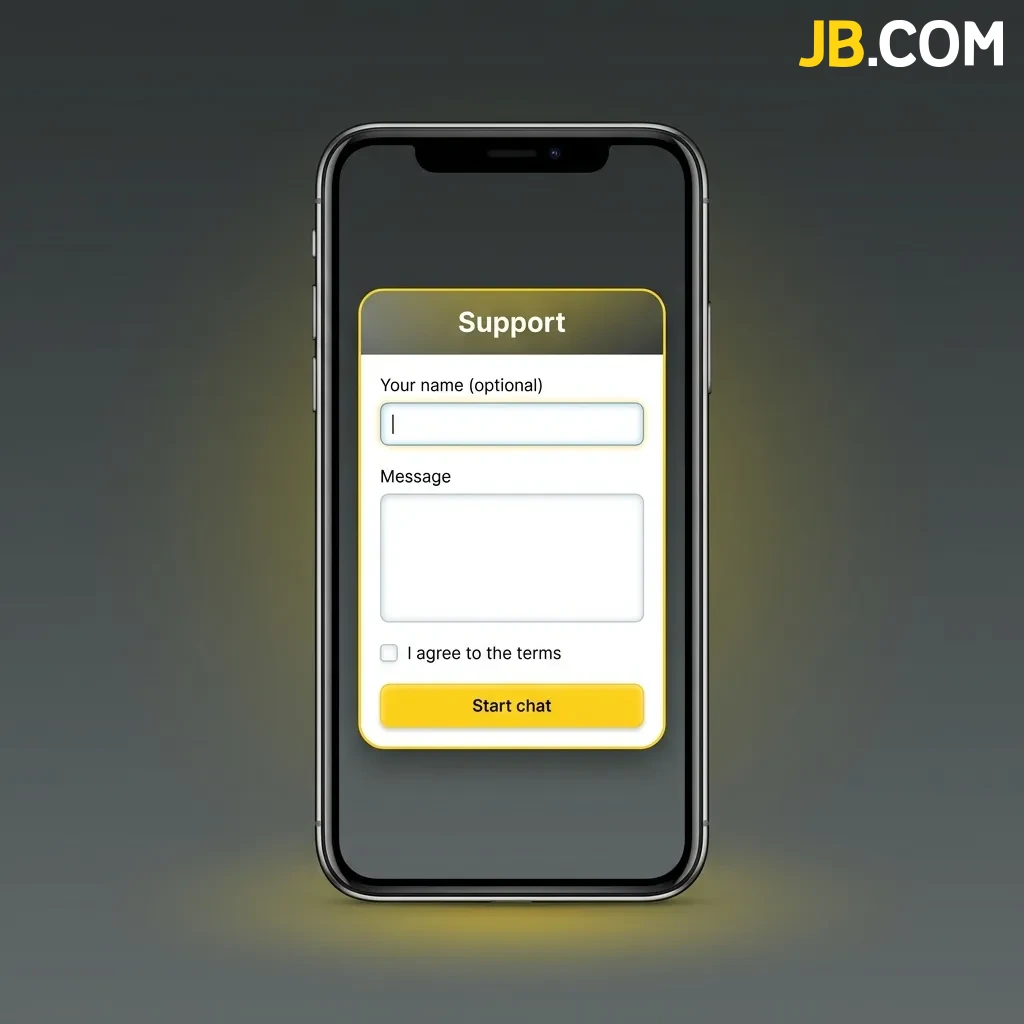 JB Casino mobile app login screen showing email and password fields with login button