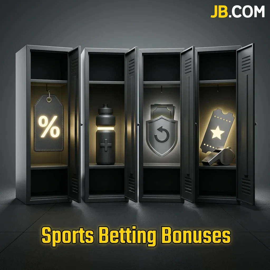 Sports betting bonuses page showing welcome offers, accumulator boosts, live betting cashback, and cricket promotions