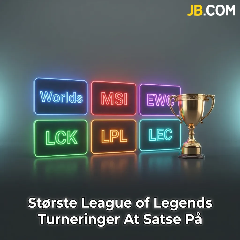 League of Legends tournament championship trophy with competing professional esports teams and regional league flags