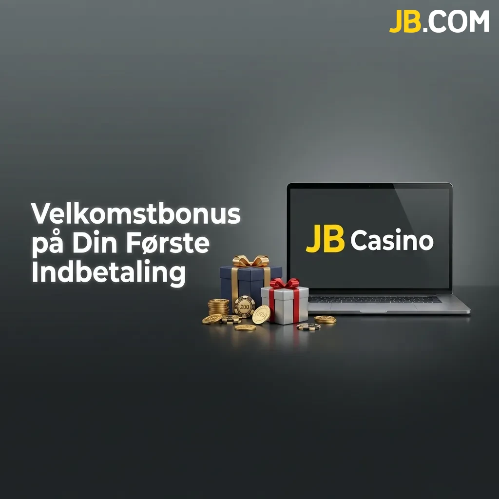 Danish casino welcome bonus offer showing 100% match up to 128,320 DKK for first deposit on sports and casino games.
