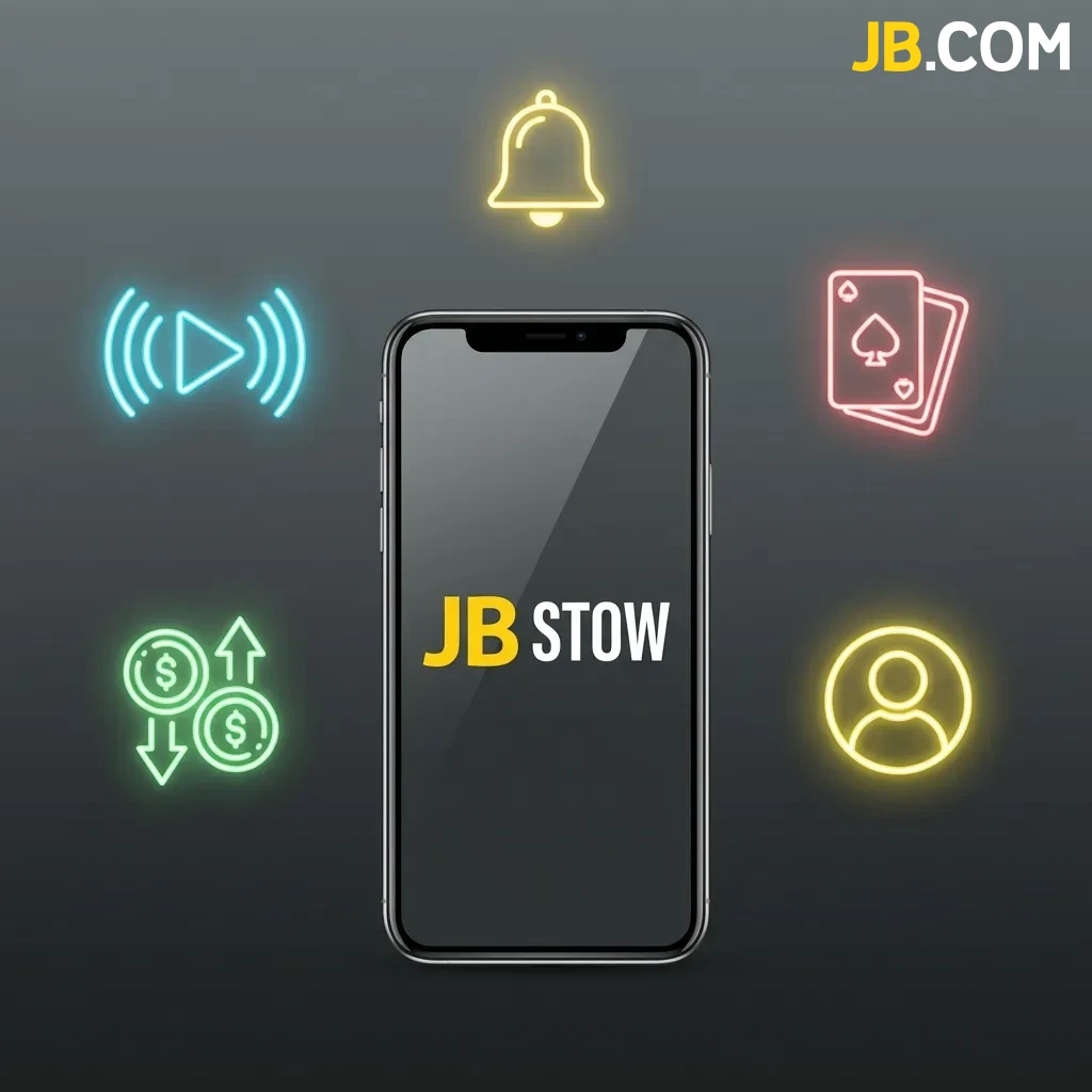 JB Casino mobile app interface showing gaming options, payment methods, and security features on iOS device