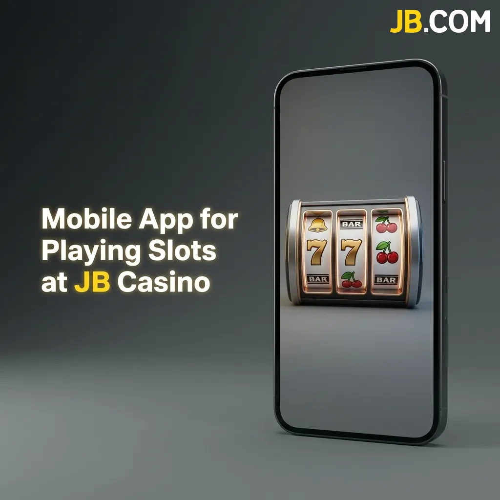JB Casino mobile app interface showing slot games library with touch controls and navigation menu