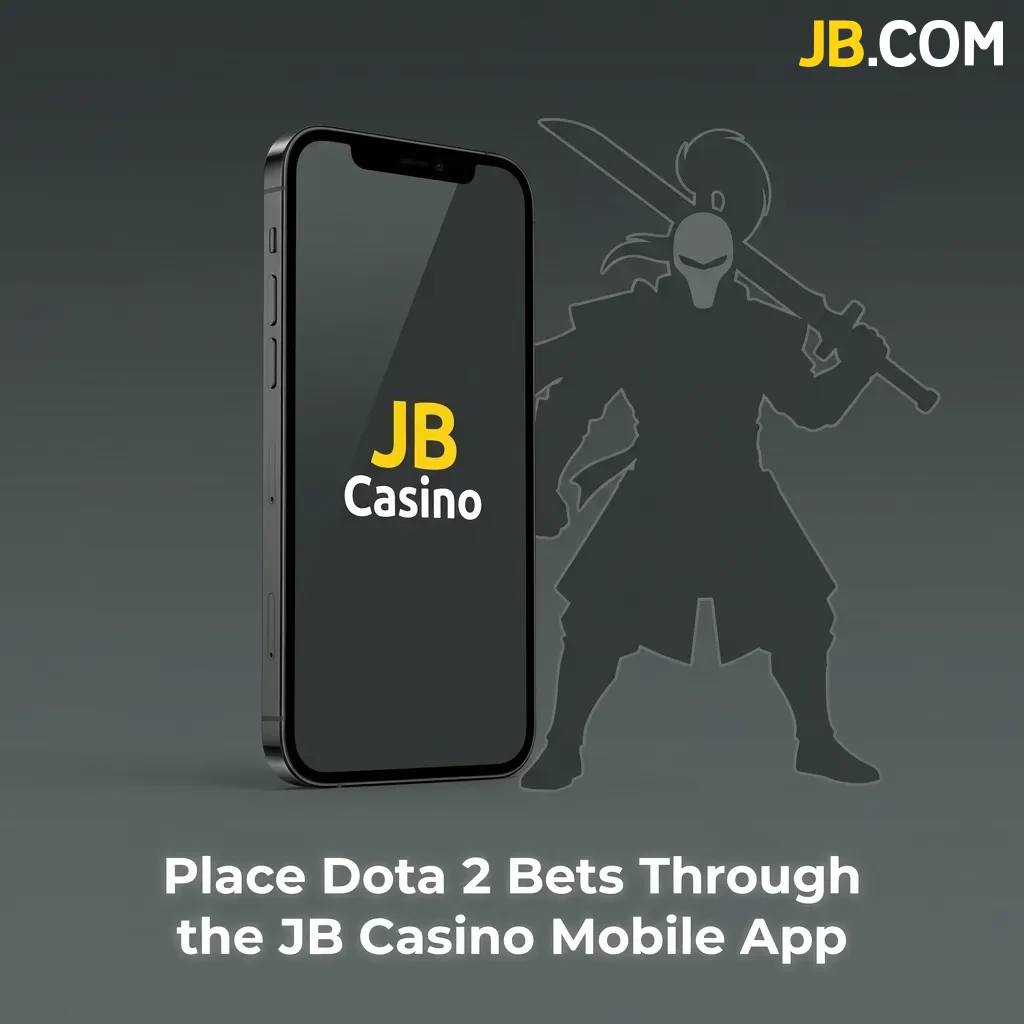 Mobile Dota 2 betting on JB Casino app showing download, installation, and wagering steps on smartphone screen