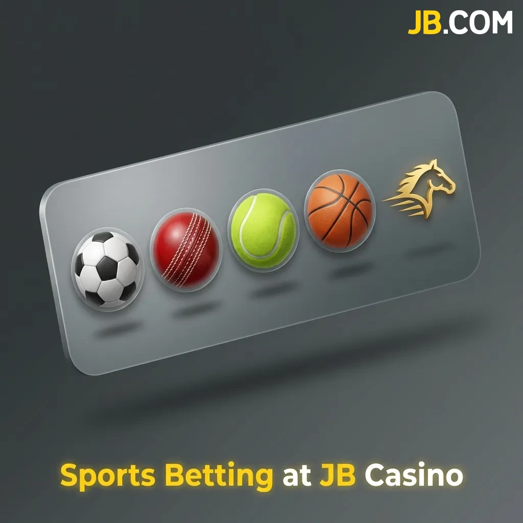 Sports betting interface showing multiple sports categories and live odds at JB Casino's sportsbook platform