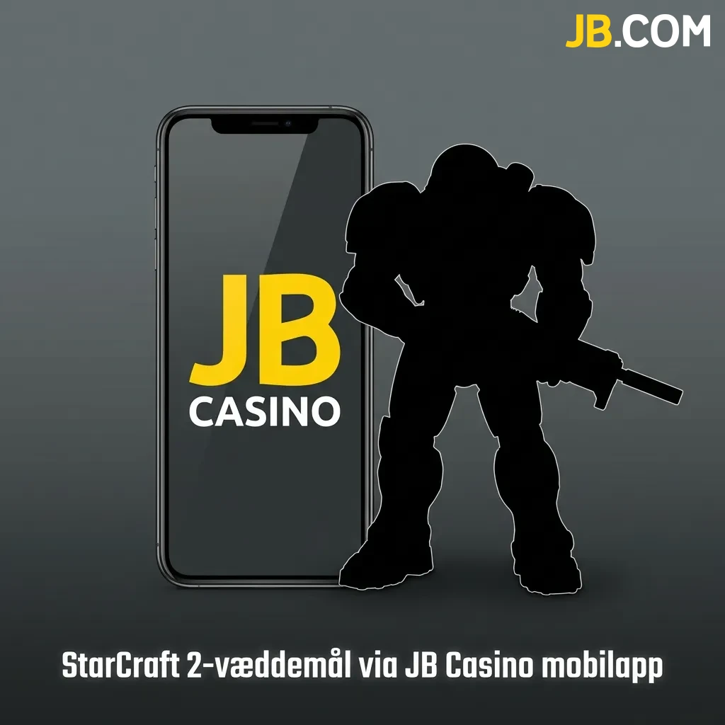 JB Casino mobile app interface showing StarCraft 2 betting options with live odds and tournament notifications