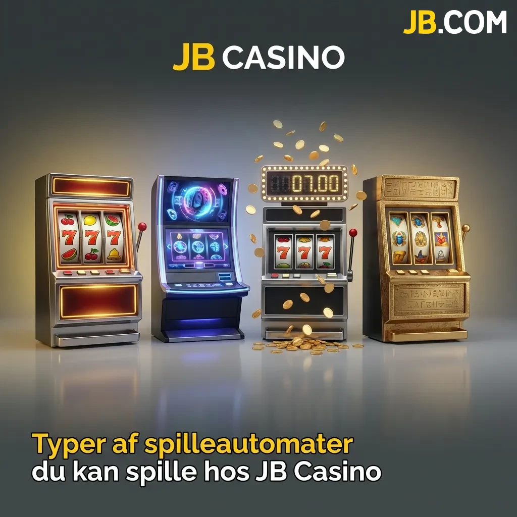 Colorful slot machine reels displaying various game types including classic, video, Megaways, and progressive jackpot slots