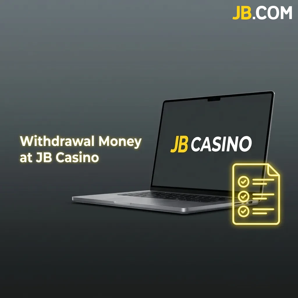 JB Casino withdrawal process showing steps to cash out winnings from account dashboard to receiving funds.